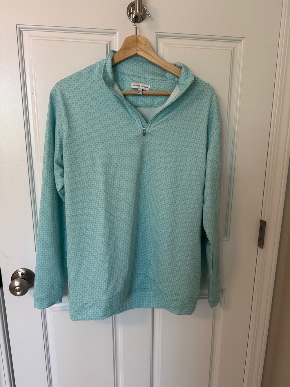 Peter Millar Seafoam Green Golf Quarter-Zip Pullover Boys NWOT